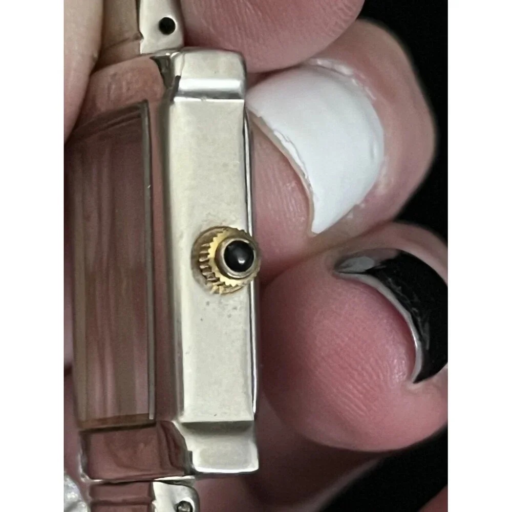Rumours Silver Tank Watch Gold Roman New Battery Bangle